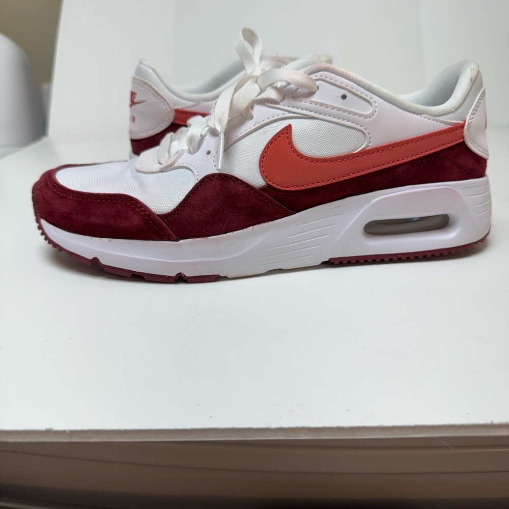 Nike White and Red Athletic Shoes